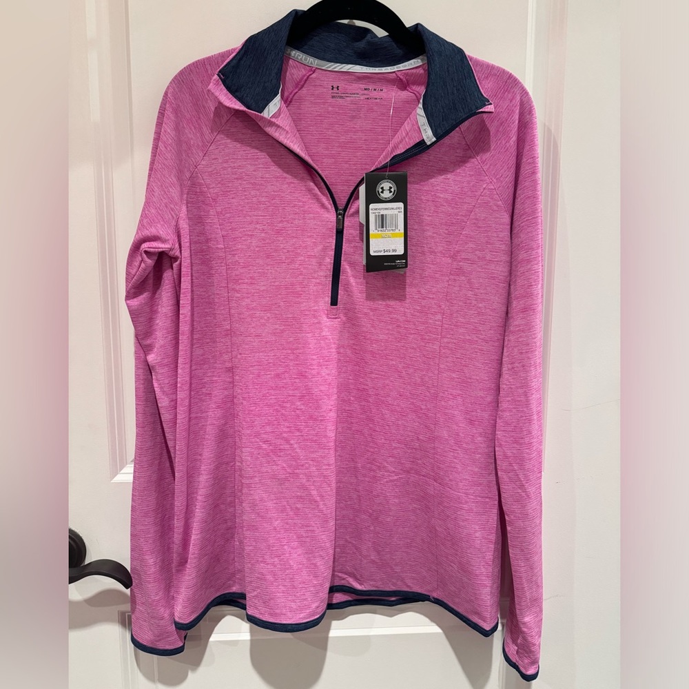 Under Armour HeatGear Pink Half Zip Pullover